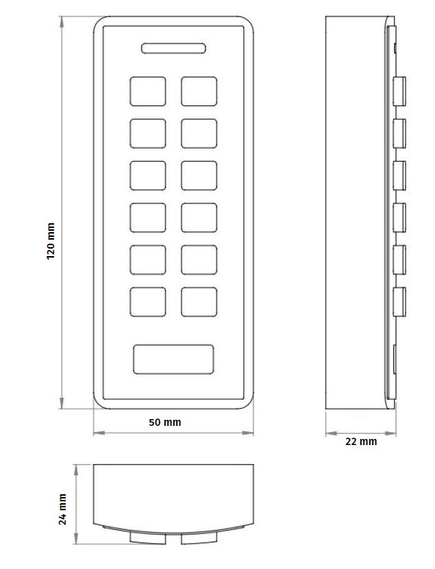 K35EM-W Vzll RFID krtys kdzr, nll belptet mretei